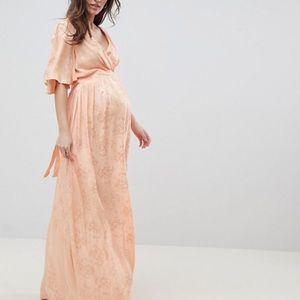 NWOT ASOS Maternity Soft Jacquard Maxi Dress